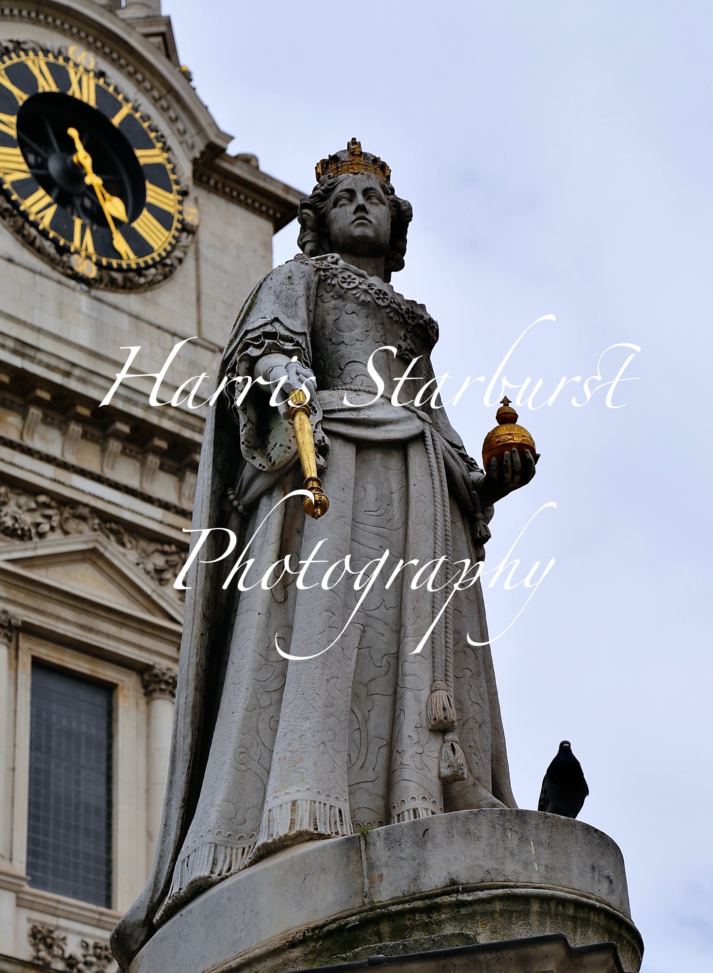London, UK - Queen Anne Statue at St. Paul's Cathedral 1